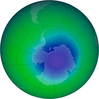 November 1992 monthly mean Antarctic ozone